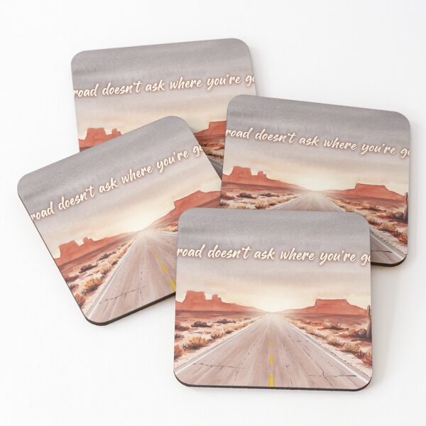 Item preview, Vintage Watercolor Desert Highway Travel Quote Art Vector designed and sold by Shutter-Dragon.