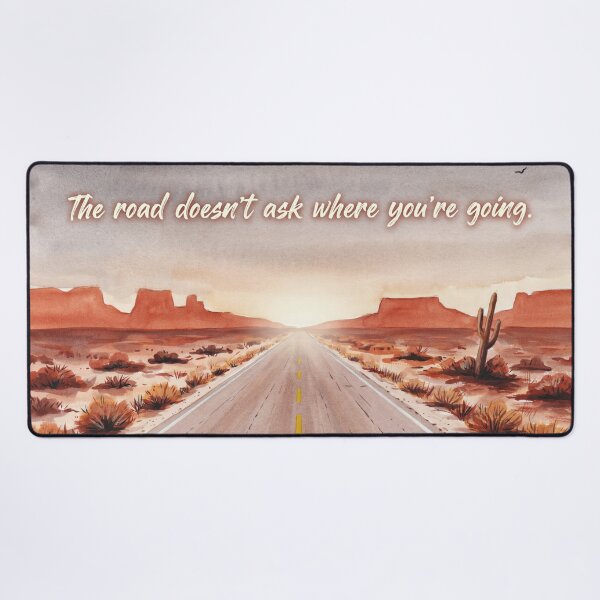 Item preview, Vintage Watercolor Desert Highway Travel Quote Art Vector designed and sold by Shutter-Dragon.