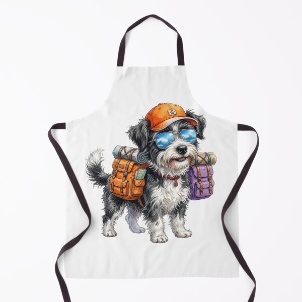 Item preview, Cute Havanese Hiking Dog Adventurer Watercolor Art designed and sold by MS Pod Studio.