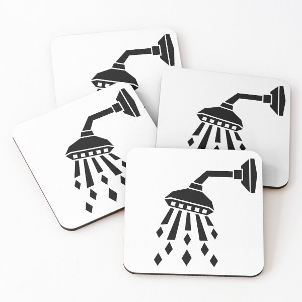 Item preview, Geometric Shower Head and Water Drops designed and sold by matybrak.