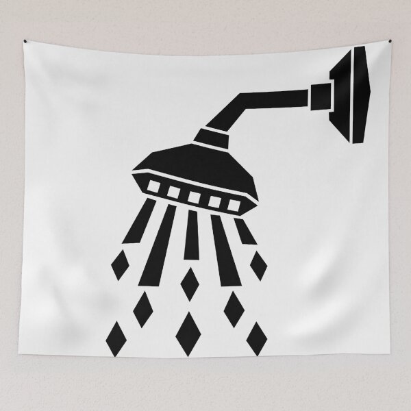 Item preview, Geometric Shower Head and Water Drops designed and sold by matybrak.
