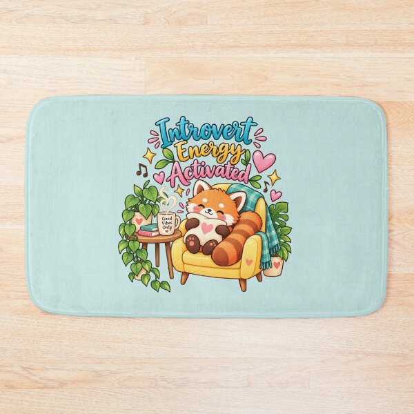 Item preview, Introvert Energy Activated – Cute Cozy Red Panda Introvert Aesthetic designed and sold by StickyDelights.
