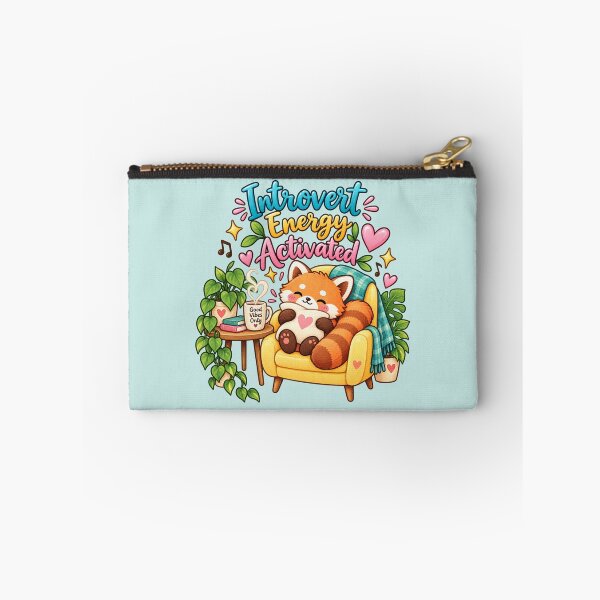 Item preview, Introvert Energy Activated – Cute Cozy Red Panda Introvert Aesthetic designed and sold by StickyDelights.