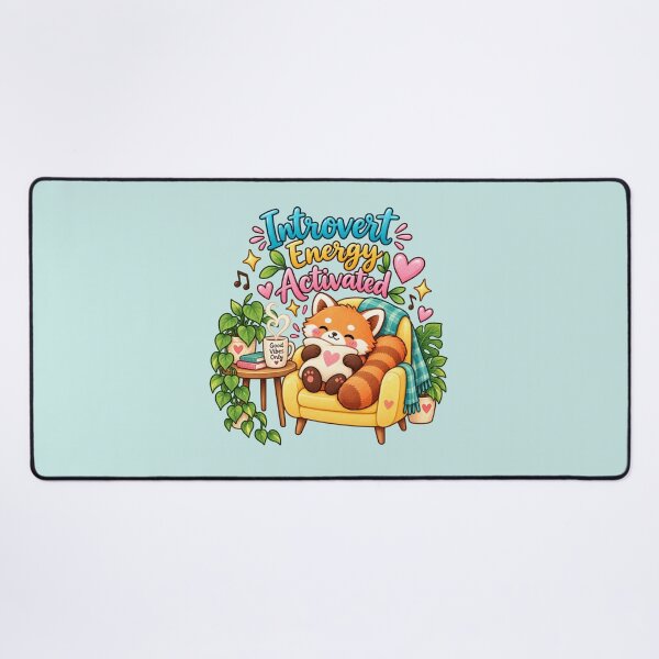 Item preview, Introvert Energy Activated – Cute Cozy Red Panda Introvert Aesthetic designed and sold by StickyDelights.