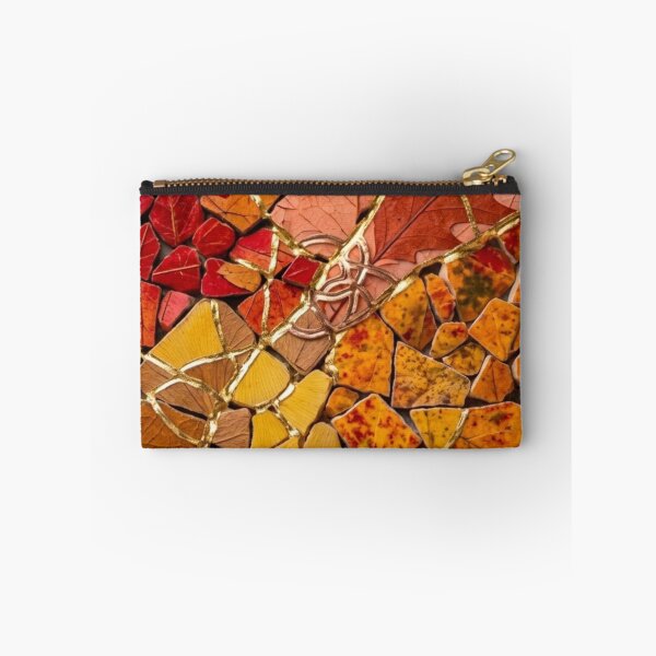 Item preview, Kintsugi Shattered Tiles in Fall Foliage - Mosaic Wabi-Sabi Art Print designed and sold by Purrfecta.