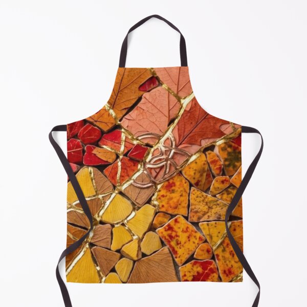 Item preview, Kintsugi Shattered Tiles in Fall Foliage - Mosaic Wabi-Sabi Art Print designed and sold by Purrfecta.