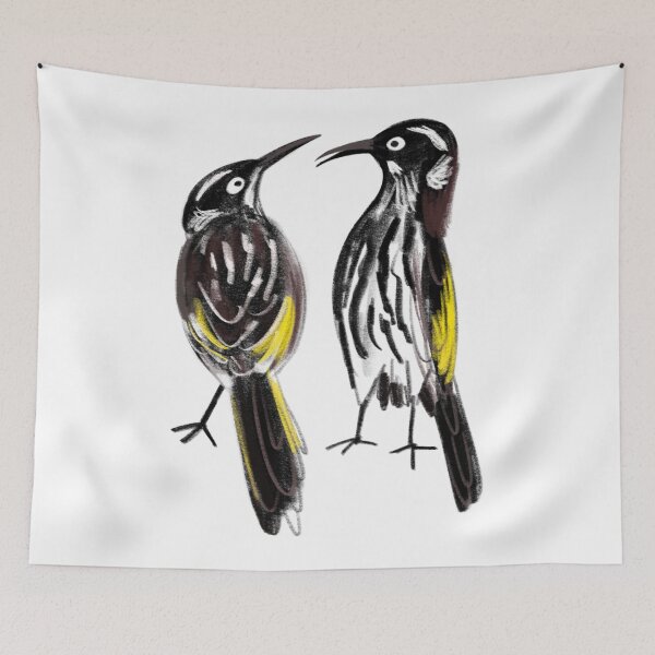 Item preview, New Holland Honeyeater Bird Sketch designed and sold by Drsadle39l.