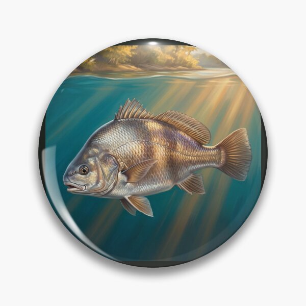 Item preview, Freshwater Drum Illustration – Freshwater Legends Fishing Art designed and sold by Northbound Trail.