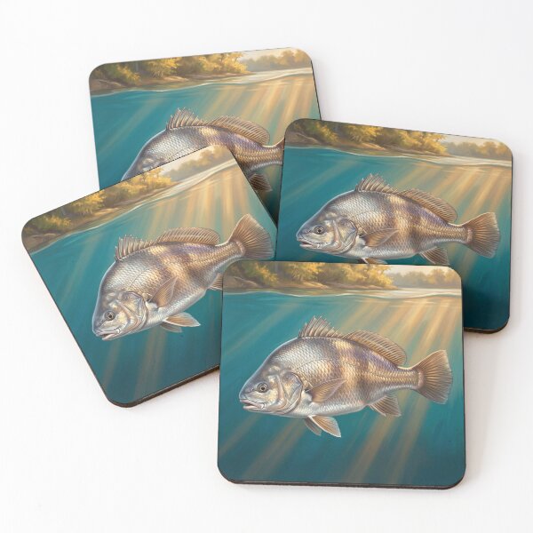 Item preview, Ilustración de tambor de agua dulce – Leyendas de la pesca en agua dulce Arte designed and sold by Northbound Trail.