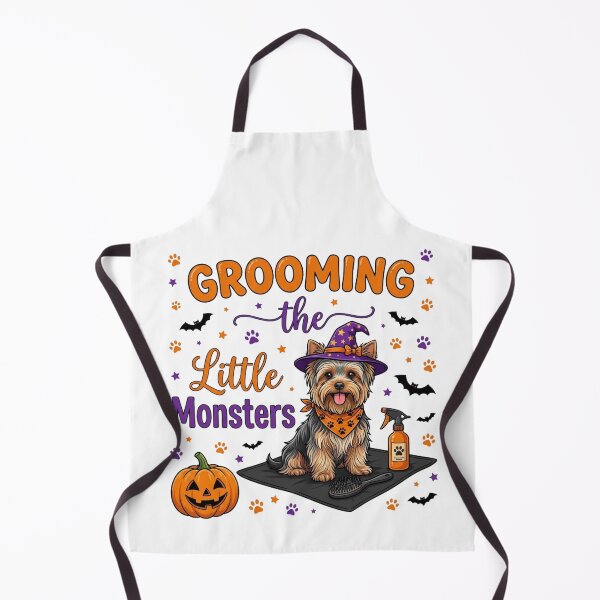 Item preview, Grooming the Little Monsters Cute Yorkie Halloween Art designed and sold by MS Pod Studio.