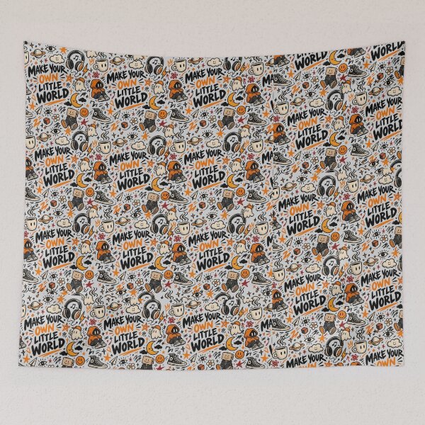 Item preview, Make Your Own Little World Cute Doodles Pattern designed and sold by NovaToons.