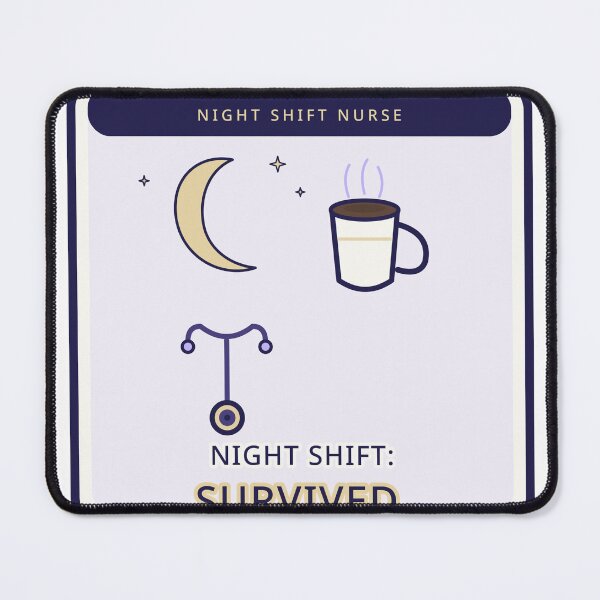 Item preview, Night Shift Nurse Soft Aesthetic Sticker Funny Survived RN Gift designed and sold by Jacqueline Flynt.