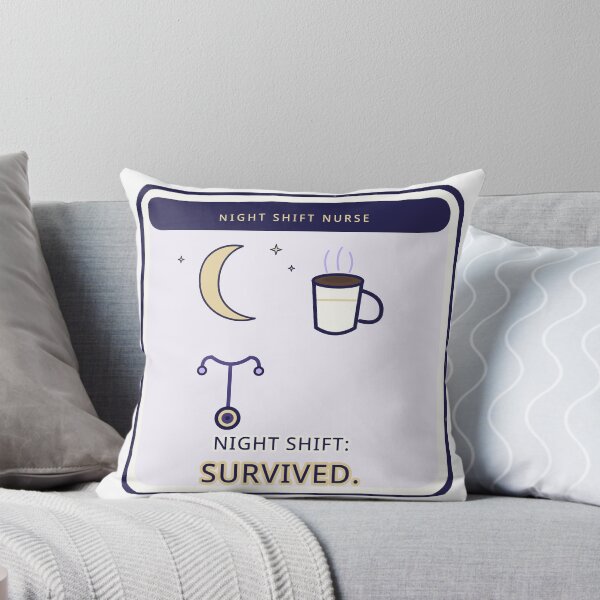 Item preview, Night Shift Nurse Soft Aesthetic Sticker Funny Survived RN Gift designed and sold by Jacqueline Flynt.