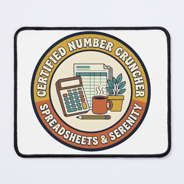 Item preview, Certified Number Cruncher Retro Accountant Office Humor Badge designed and sold by ahmadhamdi.