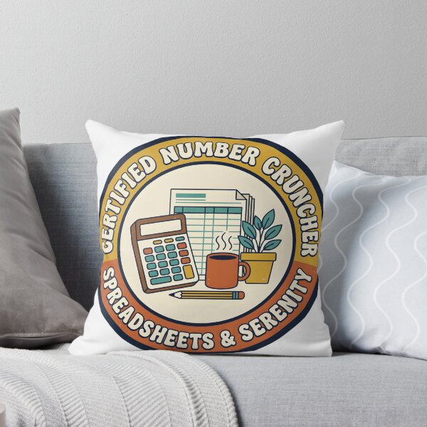 Item preview, Certified Number Cruncher Retro Accountant Office Humor Badge designed and sold by ahmadhamdi.