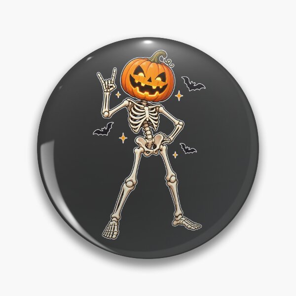 Item preview, Rock On Halloween Pumpkin Skeleton designed and sold by PRINTIONAL.