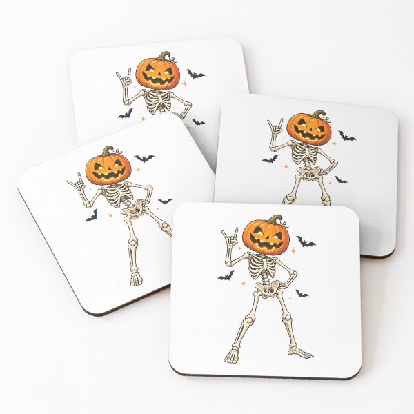 Item preview, Rock On Halloween Pumpkin Skeleton designed and sold by PRINTIONAL.