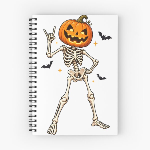 Item preview, Rock On Halloween Pumpkin Skeleton designed and sold by PRINTIONAL.