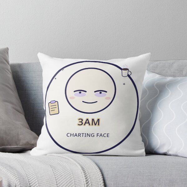 Item preview, Night Shift Nurse Soft Aesthetic Sticker 3AM Charting Face Funny Gift designed and sold by Jacqueline Flynt.