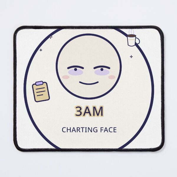 Item preview, Night Shift Nurse Soft Aesthetic Sticker 3AM Charting Face Funny Gift designed and sold by Jacqueline Flynt.