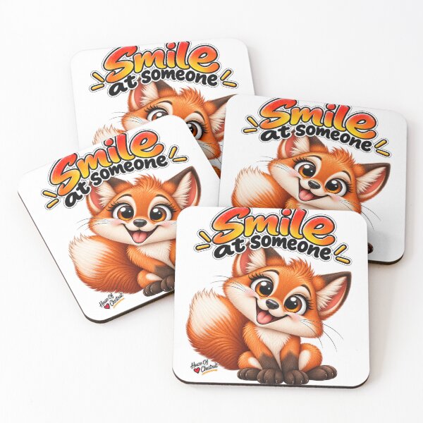 Item preview, Smile at Someone Fox designed and sold by HouseOfChestnut.