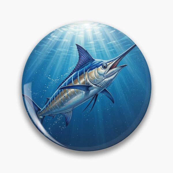 Item preview, Blue Marlin Illustration – Saltwater Legends Fishing Art designed and sold by Northbound Trail.