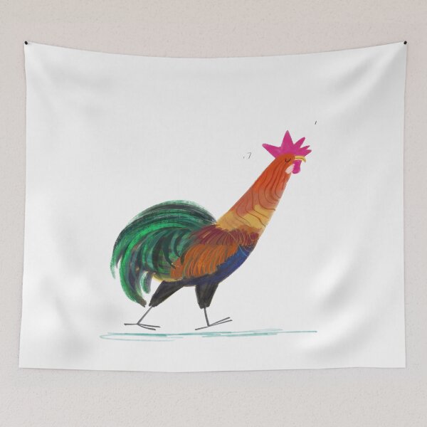 Item preview, Colorful Strutting Rooster Illustration designed and sold by Drsadle39l.