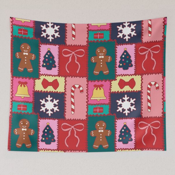 Item preview, Cute Christmas Patchwork Quilt designed and sold by YesterdayColl.