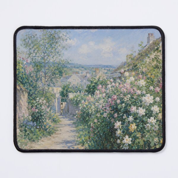 Item preview, Romantic Cottage Rose Garden Impressionist Landscape designed and sold by GutyzDesignsES.