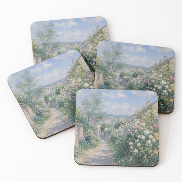 Item preview, Romantic Cottage Rose Garden Impressionist Landscape designed and sold by GutyzDesignsES.