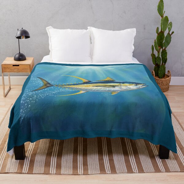 Item preview, Yellowfin Tuna Illustration – Saltwater Legends Fishing Art designed and sold by Northbound Trail.
