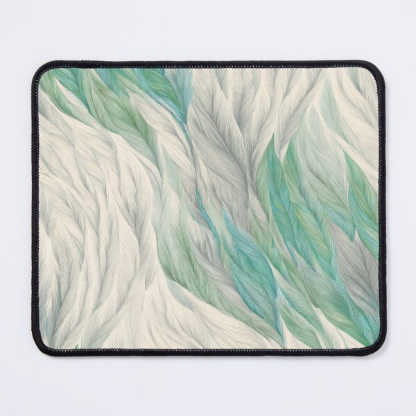 Item preview, Mint Heron Feather Wave Pattern designed and sold by ArtfulAdv.