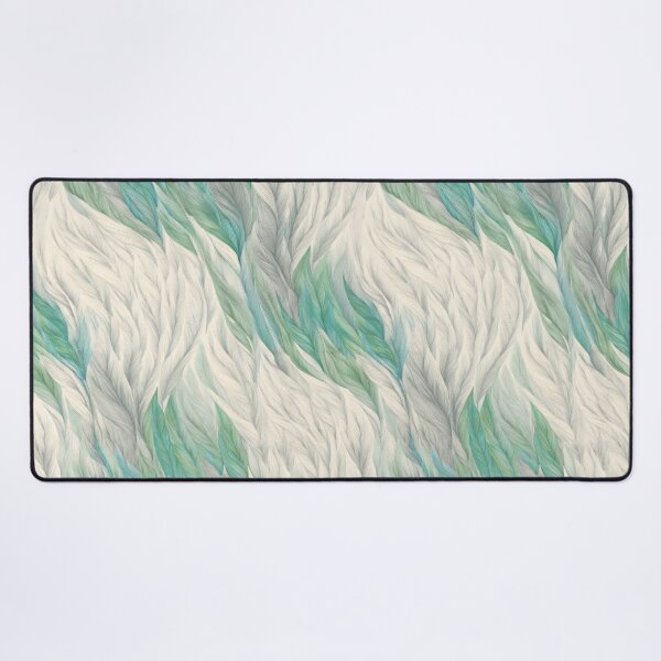 Item preview, Mint Heron Feather Wave Pattern designed and sold by ArtfulAdv.