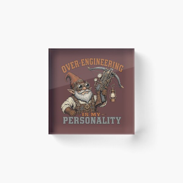Item preview, Over Engineering Is My Personality Artificer Tabletop RPG designed and sold by Dice_Goblin_Studio.