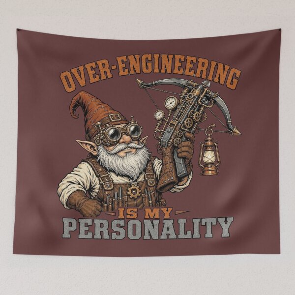 Item preview, Over Engineering Is My Personality Artificer Tabletop RPG designed and sold by Dice_Goblin_Studio.