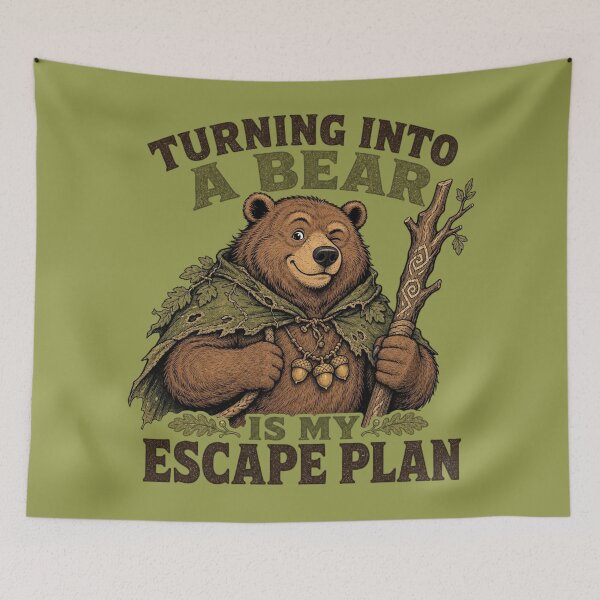 Item preview, Turning Into A Bear Is My Escape Plan Druid Tabletop RPG designed and sold by Dice_Goblin_Studio.