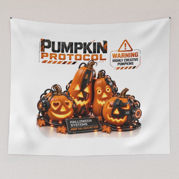 Item preview, Pumpkin Protocol – Cyber Halloween Crew designed and sold by DansCreations42.