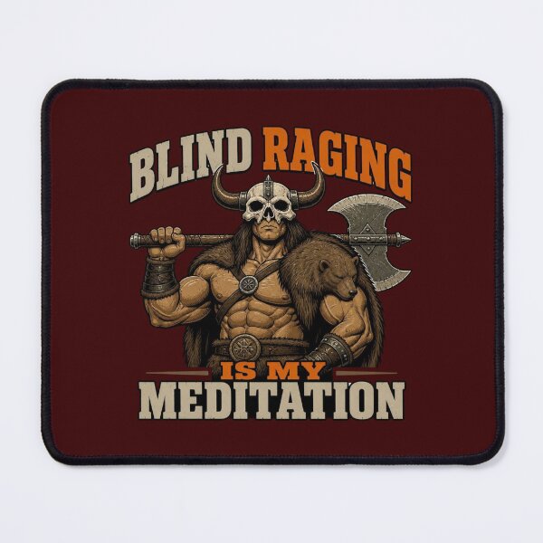 Item preview, Blind Raging Is My Meditation Barbarian Funny Tabletop RPG designed and sold by Dice_Goblin_Studio.