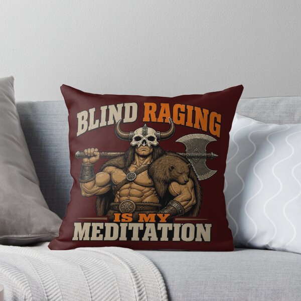 Item preview, Blind Raging Is My Meditation Barbarian Funny Tabletop RPG designed and sold by Dice_Goblin_Studio.