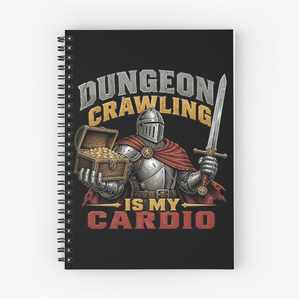 Item preview, Dungeon Crawling Is My Cardio Knight Chest Tabletop RPG designed and sold by Dice_Goblin_Studio.