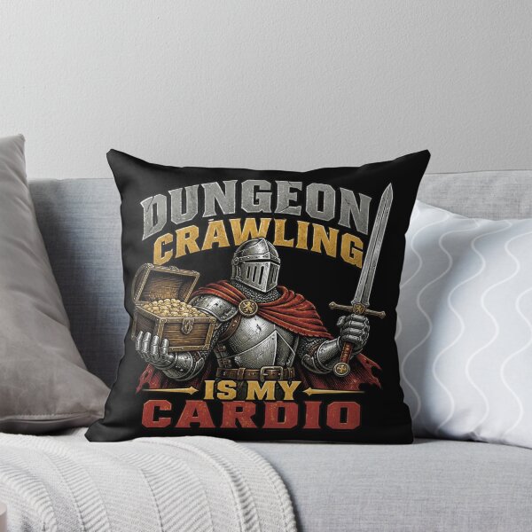 Item preview, Dungeon Crawling Is My Cardio Knight Chest Tabletop RPG designed and sold by Dice_Goblin_Studio.