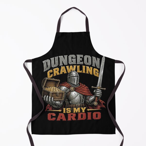 Item preview, Dungeon Crawling Is My Cardio Knight Chest Tabletop RPG designed and sold by Dice_Goblin_Studio.