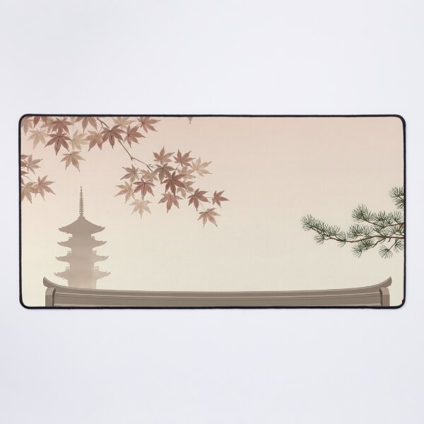 Item preview, Vintage Watercolor Autumn Japanese Pagoda Temple Art Vector designed and sold by Shutter-Dragon.