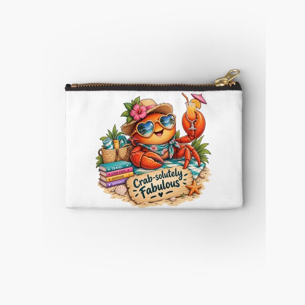 Item preview, Crab Illustration beach – “Crab-solutely Fabulous” Funny Quote designed and sold by Animal Puns.