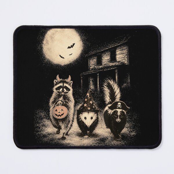 Item preview, Halloween Raccoon Opossum Skunk Funny Pumpkin Spooky Moon designed and sold by leevekaArt.