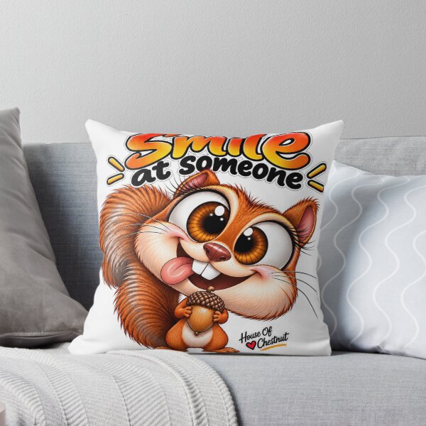 Item preview, Smile at someone Nutty the Squirrel designed and sold by HouseOfChestnut.