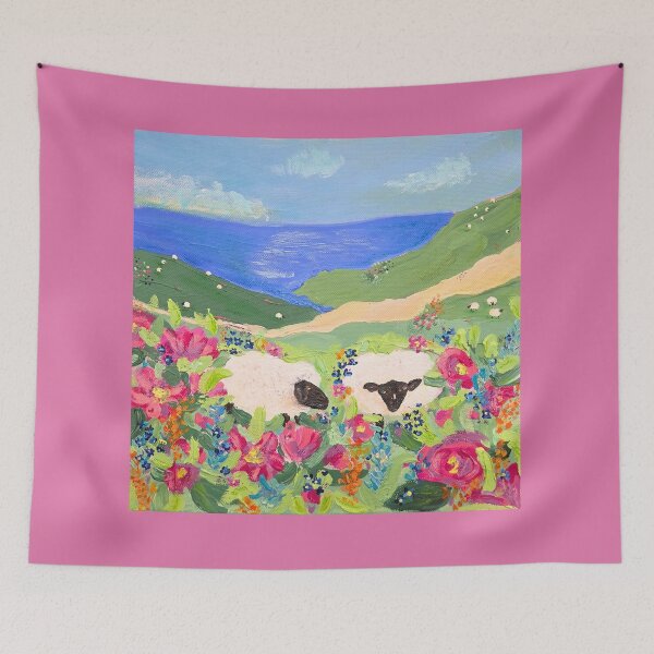 Item preview, Two Sheep Hidden in Flowers on an Irish Hillside designed and sold by Ingrid Poole.
