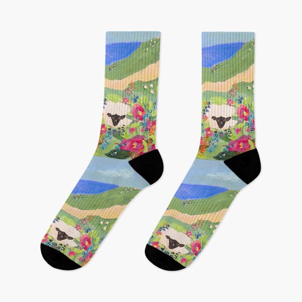 Item preview, Two Sheep Hidden in Flowers on an Irish Hillside designed and sold by Ingrid Poole.