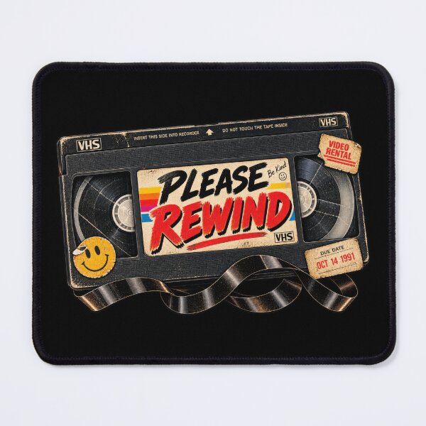 Item preview, Please Rewind – Vintage VHS Nostalgia designed and sold by DopeyRobot.