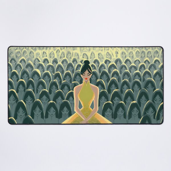 Item preview, Yellow Dress Woman Crowd Stylized Art designed and sold by Lunat1kk.